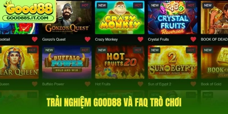 Trải nghiệm trò chơi Good88 với lối chọn sảnh nhanh